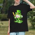 Baseball Player Ice Cream Drip Shamrocks St Patrick's Day Graphic Youth