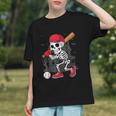 Baseball Skeleton Halloween Playing Graphic Youth Baseball Skeleton Halloween Playing Graphic Youth