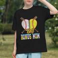 Bonus Mom Of Both Half Baseball Softball Ice Cream Drip Graphic Youth Bonus Mom Of Both Half Baseball Softball Ice Cream Drip Graphic Youth
