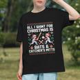Christmas Baseball Bats Catcher Mitts Holiday Tee Graphic Youth Christmas Baseball Bats Catcher Mitts Holiday Tee Graphic Youth