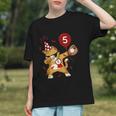 Dabbing Cool Cat Baseball 5th Birthday Graphic Youth