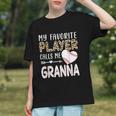 My Favorite Player Calls Me Granna Baseball Leopard Graphic Youth