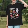 God Says I Am Baseball Player Catcher Pitcher Boys Men Graphic Youth God Says I Am Baseball Player Catcher Pitcher Boys Men Graphic Youth