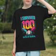 HUGvyn I Survived 100 Days Baseball Teacher Ice Cream Drip Graphic Youth HUGvyn I Survived 100 Days Baseball Teacher Ice Cream Drip Graphic Youth
