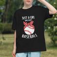 Just A Girl Who Loves Baseball Cute Retro Baseball Lover Graphic Youth