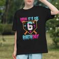 Kids Baseball Drip Bruh It's My 6th Birthday Boy Ice Cream Drip Graphic Youth