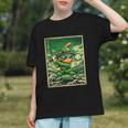 Leprechaun Playing Baseball Japanese Art St Patricks Day Graphic Youth