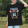Proud Mom Baseball Player Number 81 Ice Cream Drip Graphic Youth