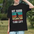 Retro Hit Hard Run Fast Turn Left Baseball Lover Graphic Youth Retro Hit Hard Run Fast Turn Left Baseball Lover Graphic Youth