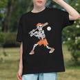 Skeleton Batting Baseball Halloween Graphic Youth