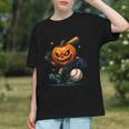 Spooky Halloween Scary Pumpkin Baseball Player Witchy Vibes Graphic Youth Spooky Halloween Scary Pumpkin Baseball Player Witchy Vibes Graphic Youth