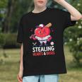 Stealing Hearts And Bases Baseball Player Valentine's Day Graphic Youth Stealing Hearts And Bases Baseball Player Valentine's Day Graphic Youth