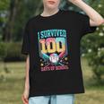 I Survived 100 Days Of School Baseball Drip Students Teacher Graphic Youth