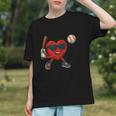Valentines Day Baseball Red Heart Love Boys Kids Tee Graphic Youth