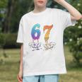 67 Meme Baseball Kids Girls Humor Number 6 7 Graphic Youth