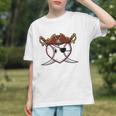 Baseball Heart Pirate Hat Crossed Swords Men Boys Kids Youth Premium Tri-Blend Graphic Youth