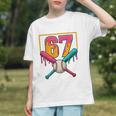 Baseball Ice Cream Drip Number 67 Player 67th Birthday Premium Tri-Blend Graphic Youth Baseball Ice Cream Drip Number 67 Player 67th Birthday Premium Tri-Blend Graphic Youth