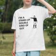 Baseball Pun Saying I'm a Stand Up Double Type Of Guy Graphic Youth