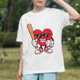 Heart Playing Baseball Valentines Day Graphic Youth Heart Playing Baseball Valentines Day Graphic Youth