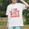 I Am In Love With A Gamer Cute Valentines Day Gamer Couple Raglan Baseball Tee Graphic Youth