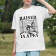 Raised In a Pen Baseball Pitcher Saying Bullpen Graphic Youth