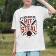I Teach Kids To Hit And Steal Baseball Softball Coach Premium Tri-Blend Graphic Youth I Teach Kids To Hit And Steal Baseball Softball Coach Premium Tri-Blend Graphic Youth