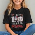 100 Days Of School Dabbing Baseball Hit Student Kids Boys Graphic Youth