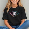 12th Birthday Baseball Ice Cream Drip 12 Years Old Boy Kids Graphic Youth