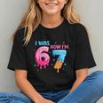 I Was 6 Now I'm 7 Meme Six Seven Baseball 7th Birthday Graphic Youth