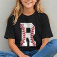 Baseball Alphabet Monogram Initial Letter R Graphic Youth