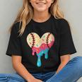 Baseball Drip Melting Ice Cream Baseball Heart Boys Girls Graphic Youth Baseball Drip Melting Ice Cream Baseball Heart Boys Girls Graphic Youth