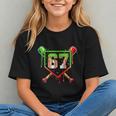 Baseball Ice Cream Drip Number 67 Player 6 7 Christmas Pjs Graphic Youth Baseball Ice Cream Drip Number 67 Player 6 7 Christmas Pjs Graphic Youth