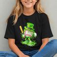 Baseball Player Ice Cream Drip Shamrocks St Patrick's Day Graphic Youth