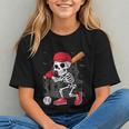 Baseball Skeleton Halloween Playing Graphic Youth Baseball Skeleton Halloween Playing Graphic Youth