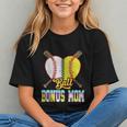 Bonus Mom Of Both Half Baseball Softball Ice Cream Drip Graphic Youth Bonus Mom Of Both Half Baseball Softball Ice Cream Drip Graphic Youth