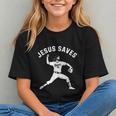 Christian Jesus Saves Baseball Pitcher Heaven 01 Sports Graphic Youth