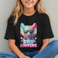 Drip Happens Baseball Ice Cream Bat And Ball With Sunglasses Graphic Youth Drip Happens Baseball Ice Cream Bat And Ball With Sunglasses Graphic Youth