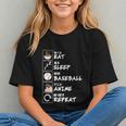 Eat Sleep Baseball Anime Repeat Japanese Otaku Graphic Youth