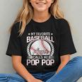 My Favorite Baseball Player Calls Me Pop Pop Graphic Youth My Favorite Baseball Player Calls Me Pop Pop Graphic Youth