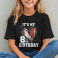 It's My 8th Birthday Baseball Football Heart 8 Year Old Graphic Youth It's My 8th Birthday Baseball Football Heart 8 Year Old Graphic Youth