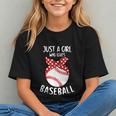 Just A Girl Who Loves Baseball Cute Retro Baseball Lover Graphic Youth