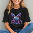 Neon Dripping Baseball And Bats Colorful Sports Art Graphic Youth Neon Dripping Baseball And Bats Colorful Sports Art Graphic Youth