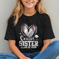 Senior Sister Class Of 2026 Baseball Graduation Heart Graphic Youth