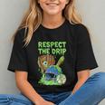 Spooky Zombie Respect The Drip Baseball Halloween Graphic Youth Spooky Zombie Respect The Drip Baseball Halloween Graphic Youth
