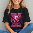 Strike Out Breast Cancer Baseball Ice Cream Drip Graphic Youth