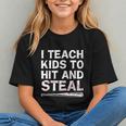 I Teach Kids To Hit And Steal Baseball Coach Sport Lover Men Graphic Youth I Teach Kids To Hit And Steal Baseball Coach Sport Lover Men Graphic Youth