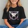 I Wear Purple For Alzheimers Awareness Baseball Heart Ribbon Graphic Youth