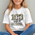 100 Days Of School Camo Baseball Camouflage For Kids Graphic Youth