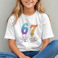 67 Meme Baseball Kids Girls Humor Number 6 7 Graphic Youth