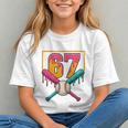Baseball Ice Cream Drip Number 67 Player 67th Birthday Premium Tri-Blend Graphic Youth Baseball Ice Cream Drip Number 67 Player 67th Birthday Premium Tri-Blend Graphic Youth